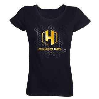 T-shirt Femme NOIR Logo Texture