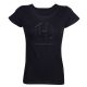 T-shirt Femme NOIR Logo Encre Gonflante