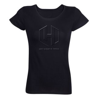 T-shirt Femme NOIR Logo Encre Gonflante