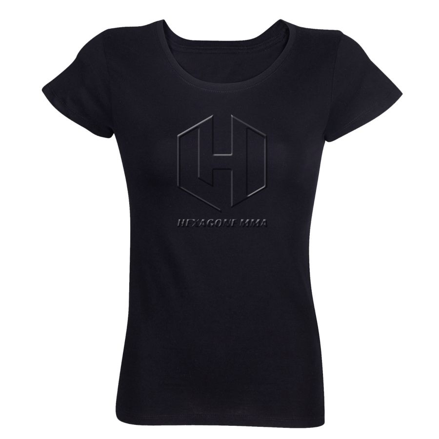 T-shirt Femme NOIR Logo Encre Gonflante